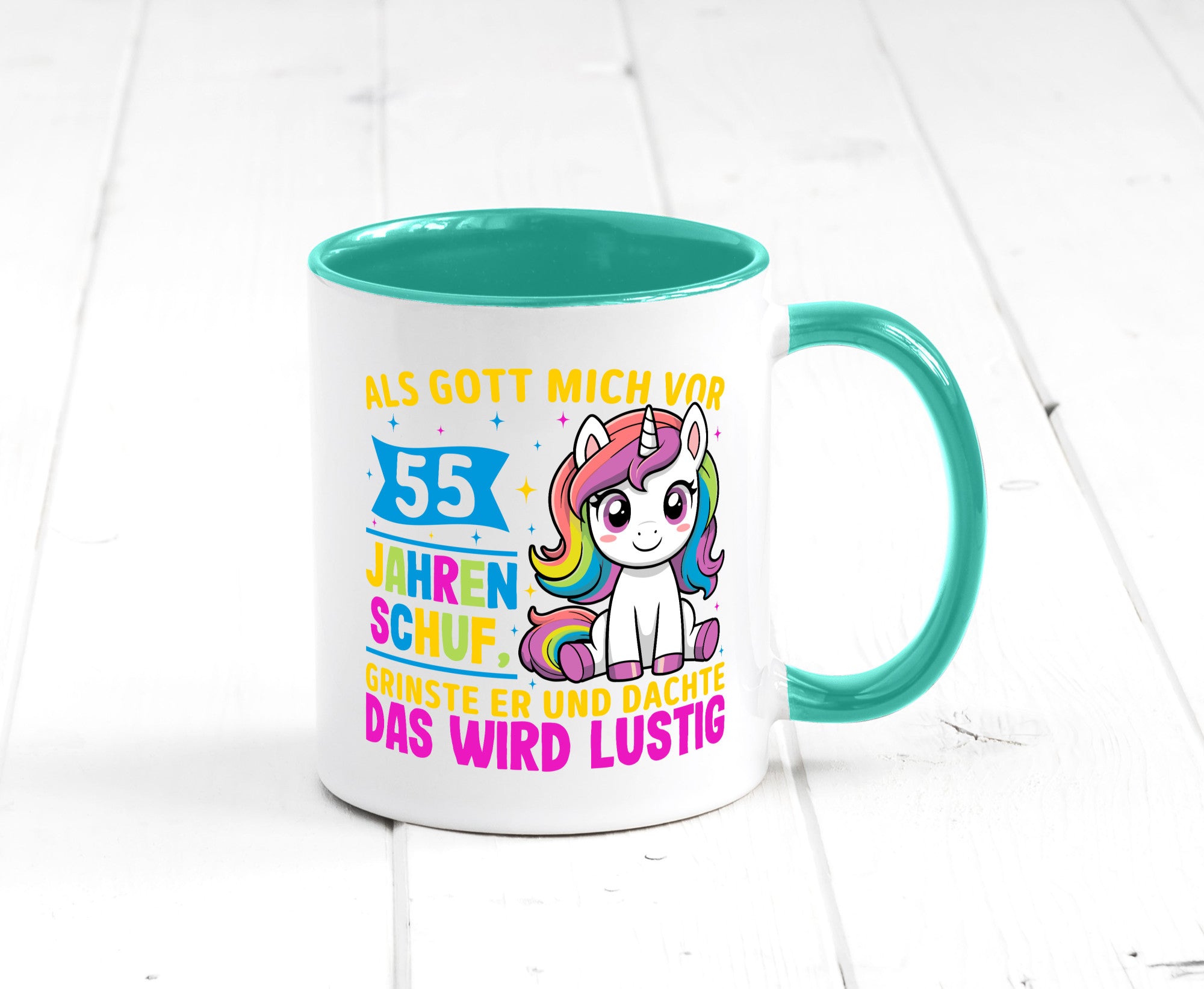 55. Geburtstag | Als Gott mich schuf 40 Jahre v2 lustiger Spruch Geschenk