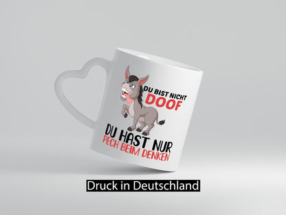 Du bist nicht doof hast nur Pech beim denken | Esel Geschenk Humor Geschenkidee