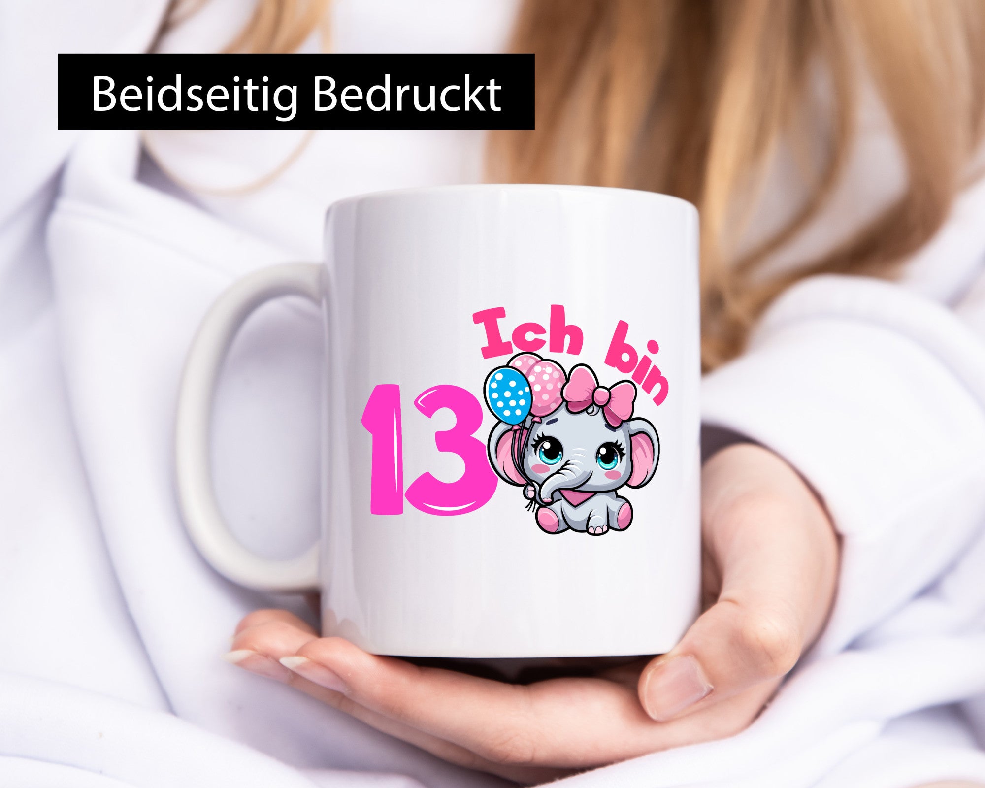 13. Geburtstag | 13 Jahre Elefant Mädchen lustig Geschenkidee Geschenk Tasse