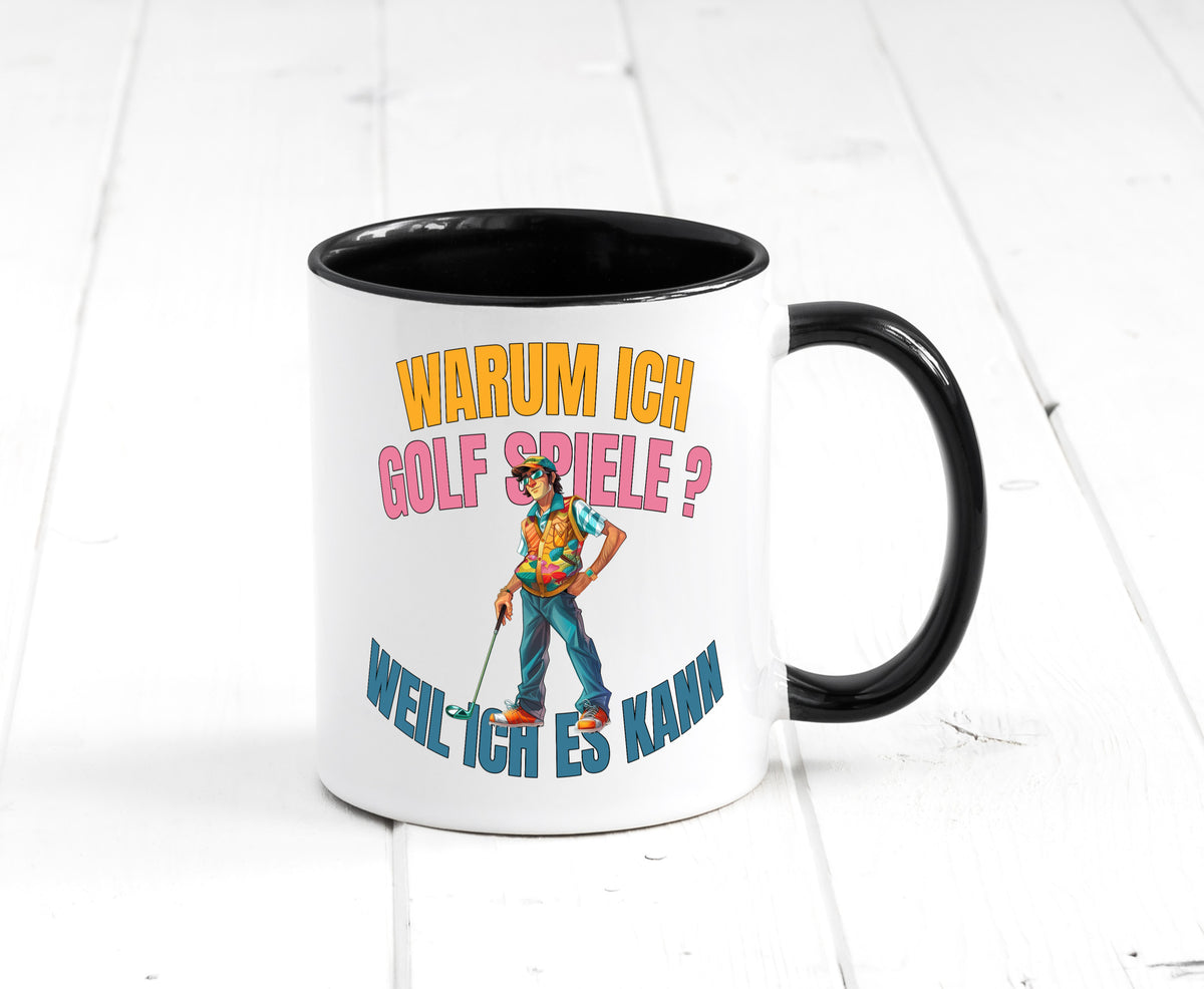 Der Golfspieler, Golfen, Freiheit beim Golfe, lustig Humor Geschenkidee Tasse