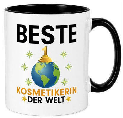 Welt Beste Kosmetikerin | Kosmetik Stylistin Visagistin Geschenkidee Humor Tasse