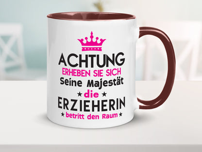 Seine Majestät Erzieherin | Pädagogin Schule Humor Geschenkidee Tasse