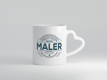 Geprüft und sicher: Maler | Malerei lustig Humor Geschenkidee Geschenk Tasse
