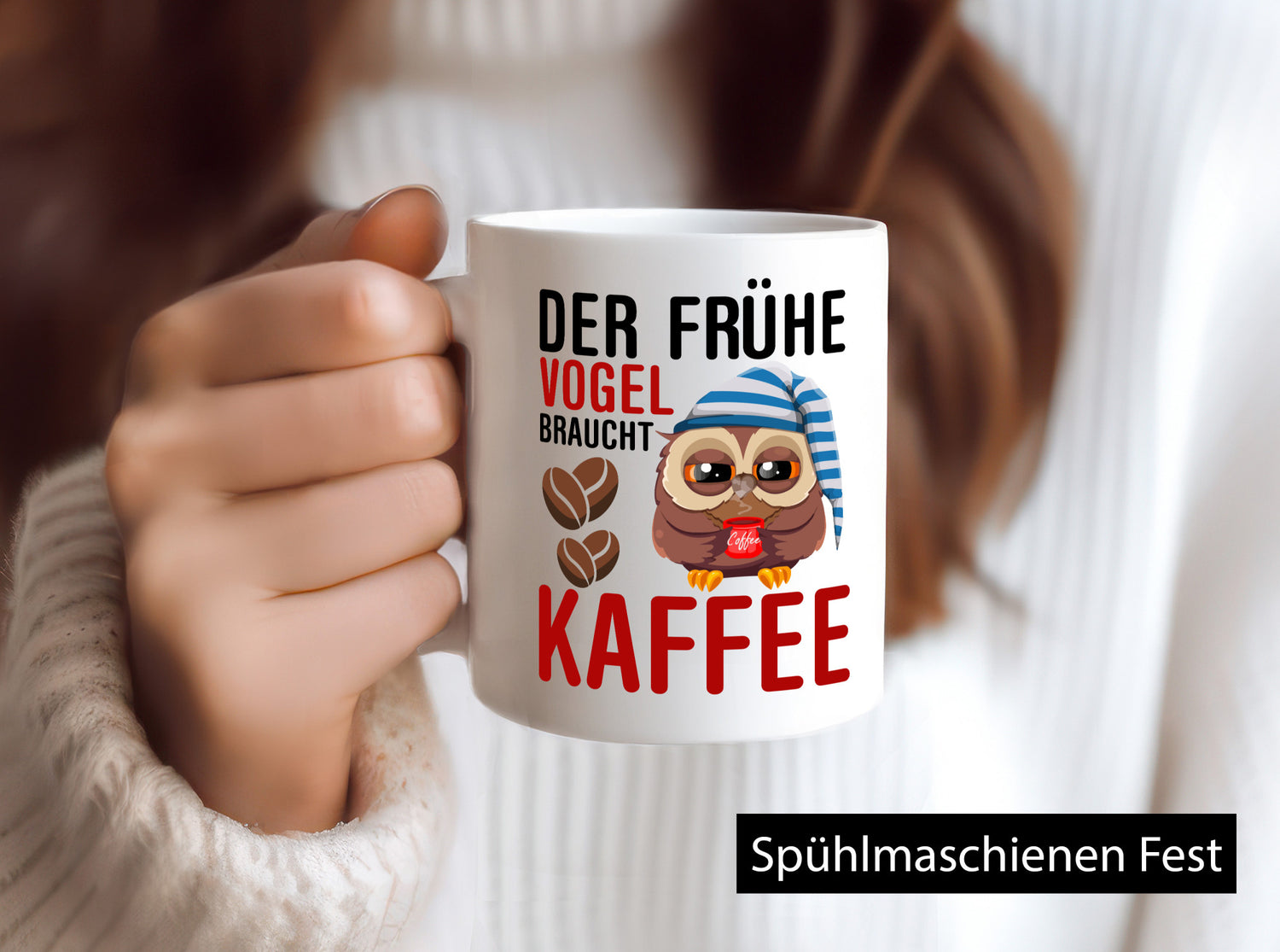 Früher Vogel | Kaffeliebhaber Nachteule Humor Geschenkidee Tasse