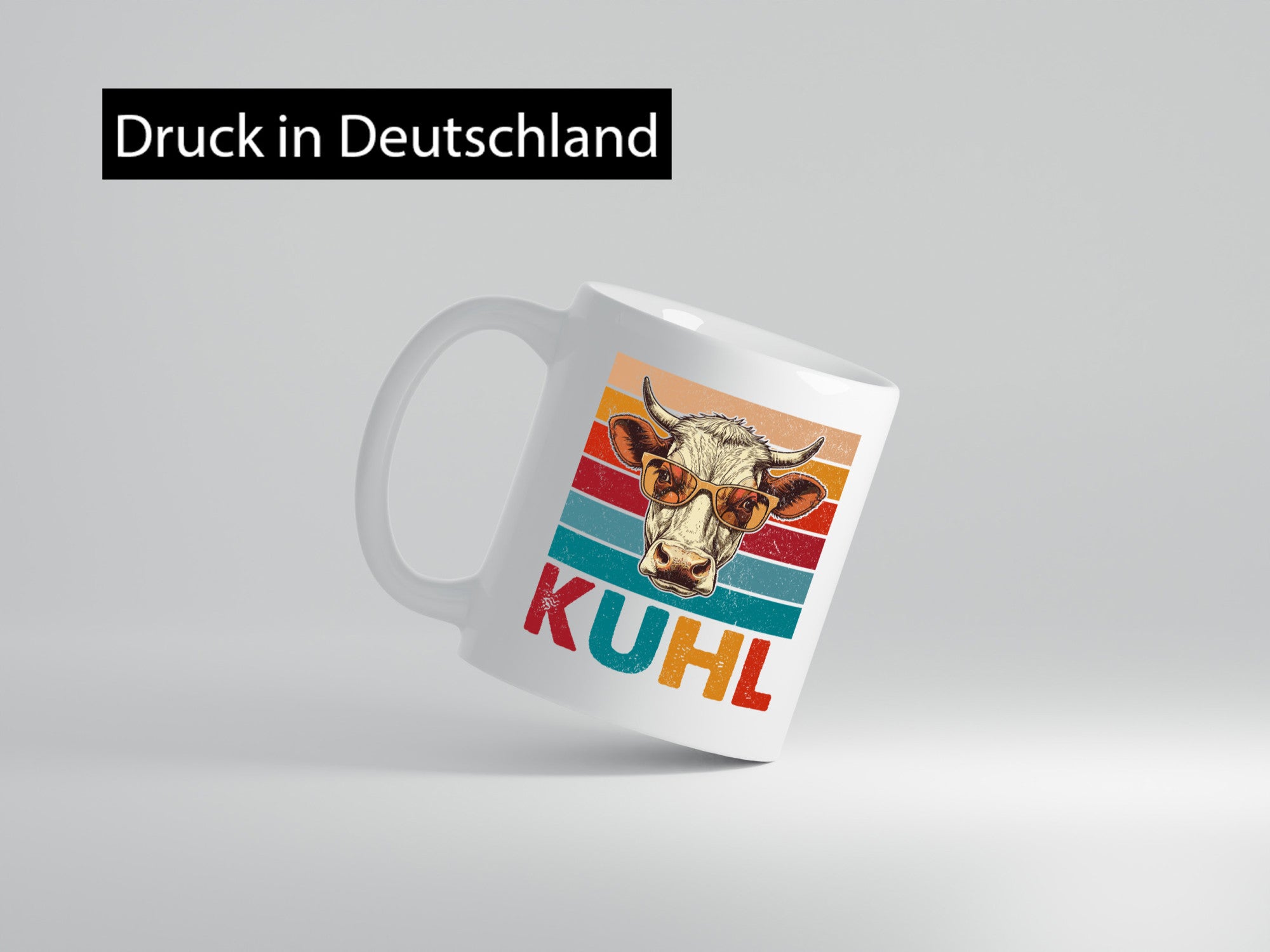 Kuhl | Kuh mit Sonnenbrille Coole v2 lustig Humor Geschenkidee Geschenk Tasse