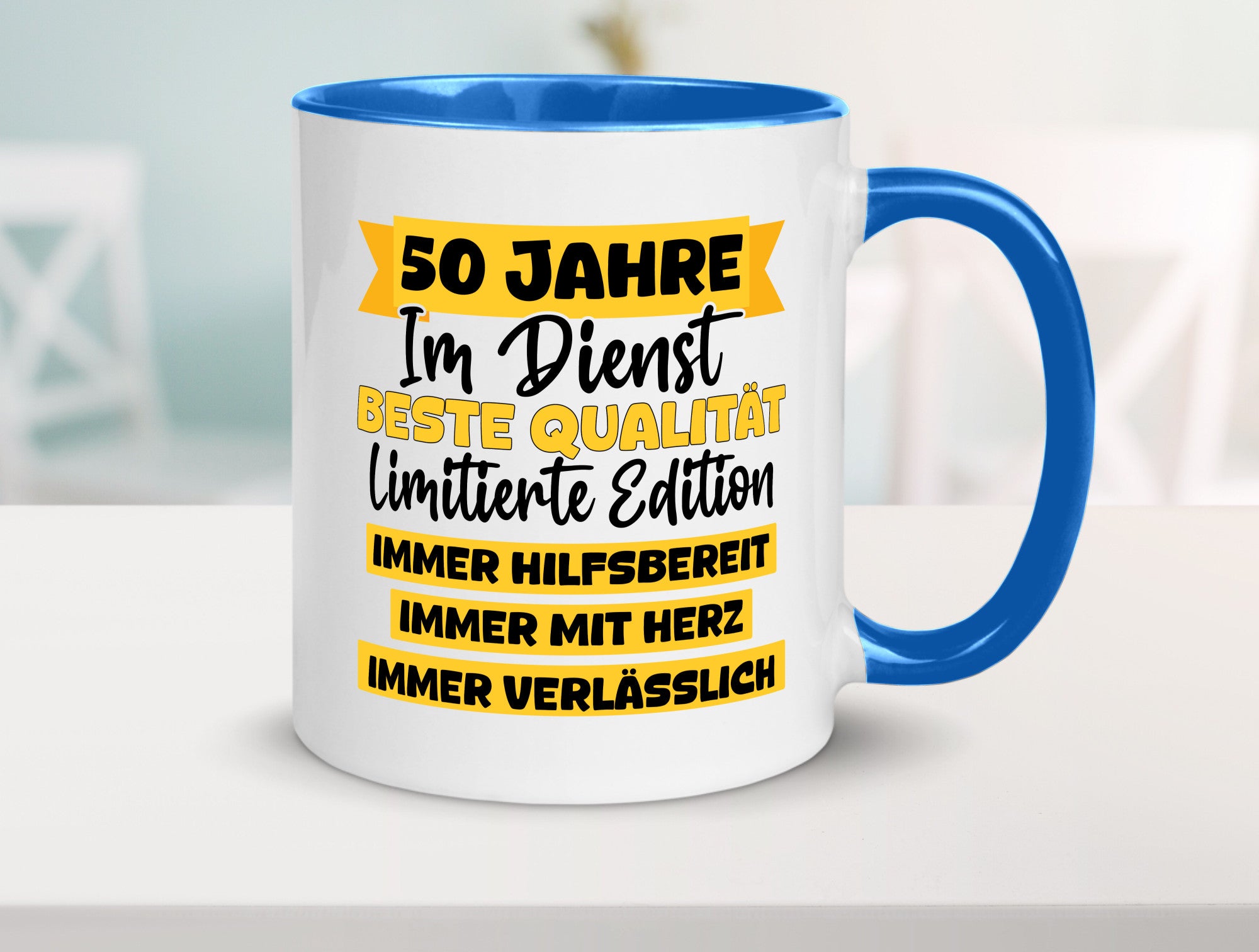 50 Jahre im Dienst | Jubiläum Arbeit v8 lustiger Spruch Geschenk Kollegen Büro