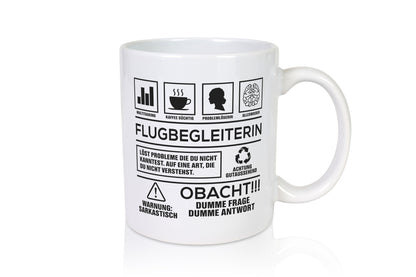Achtung Probleme Flugbegleiterin | Stewardess Flughafen Geschenk Humor