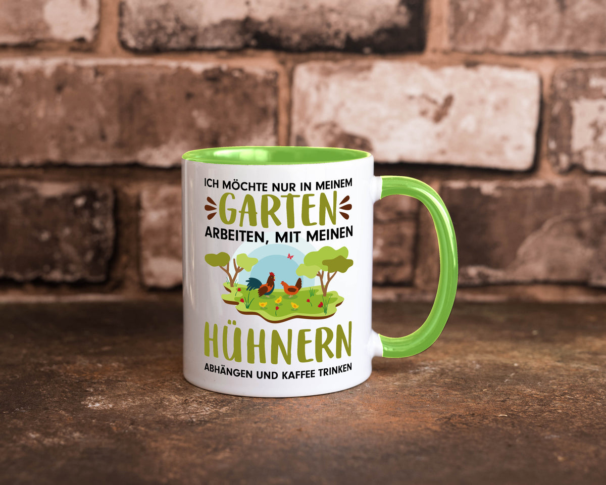 Garten Hühner | Gartenarbeit Tasse Bauernhof Spruch lustiger Geschenk Arbeit