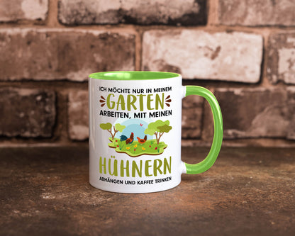 Garten Hühner | Gartenarbeit Tasse Bauernhof Spruch lustiger Geschenk Arbeit