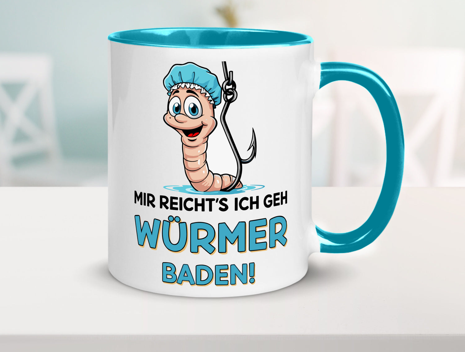 Mir reichts ich geh Würmer Baden | Angler Angeln Geschenk Humor Geschenkidee