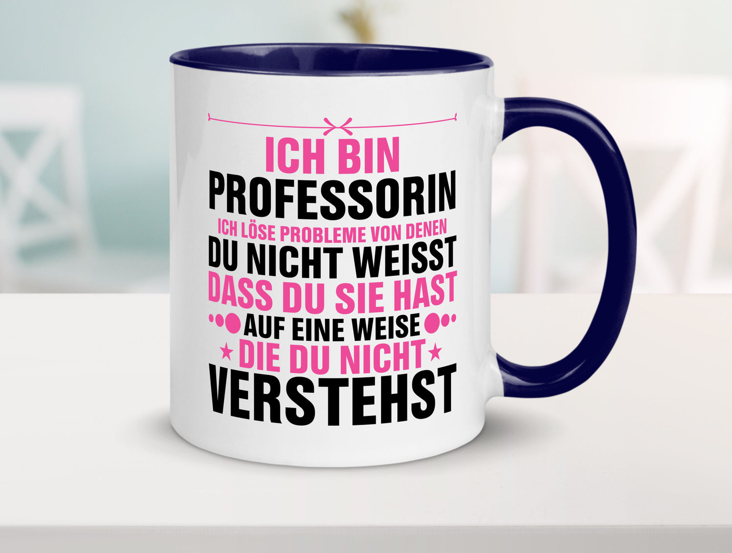 Löse Probleme: Professorin | Uni Universität v2 Geschenkidee Humor Tasse