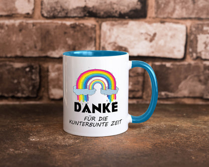 Danke für die Kunderbunte Zeit | Regenbogen lustiger Spruch Geschenk Humor