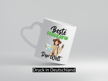 Beste Geografin | Geografie v2 Humor Geschenkidee Tasse