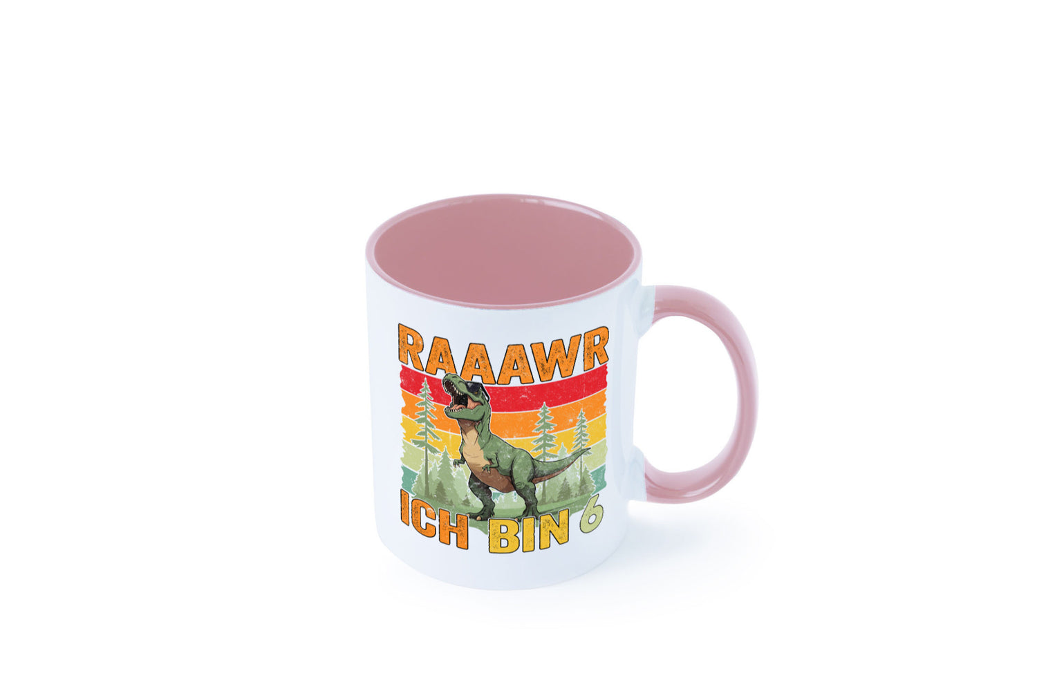 6. Geburtstag | 6 Jahre rarrrr ich bin Dinosaurier Humor Geschenkidee Tasse