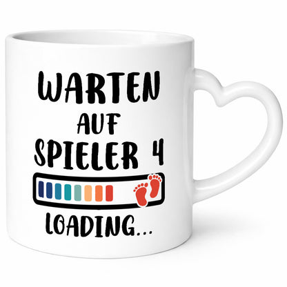 Warten auf Spieler 4 | Ankündigung Schwangerschaft lustig Humor Geschenkidee