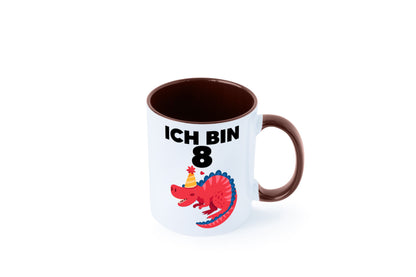 8. Geburtstag | Dino Dinosaurier 8 Jahre lustig Geschenkidee Geschenk Tasse