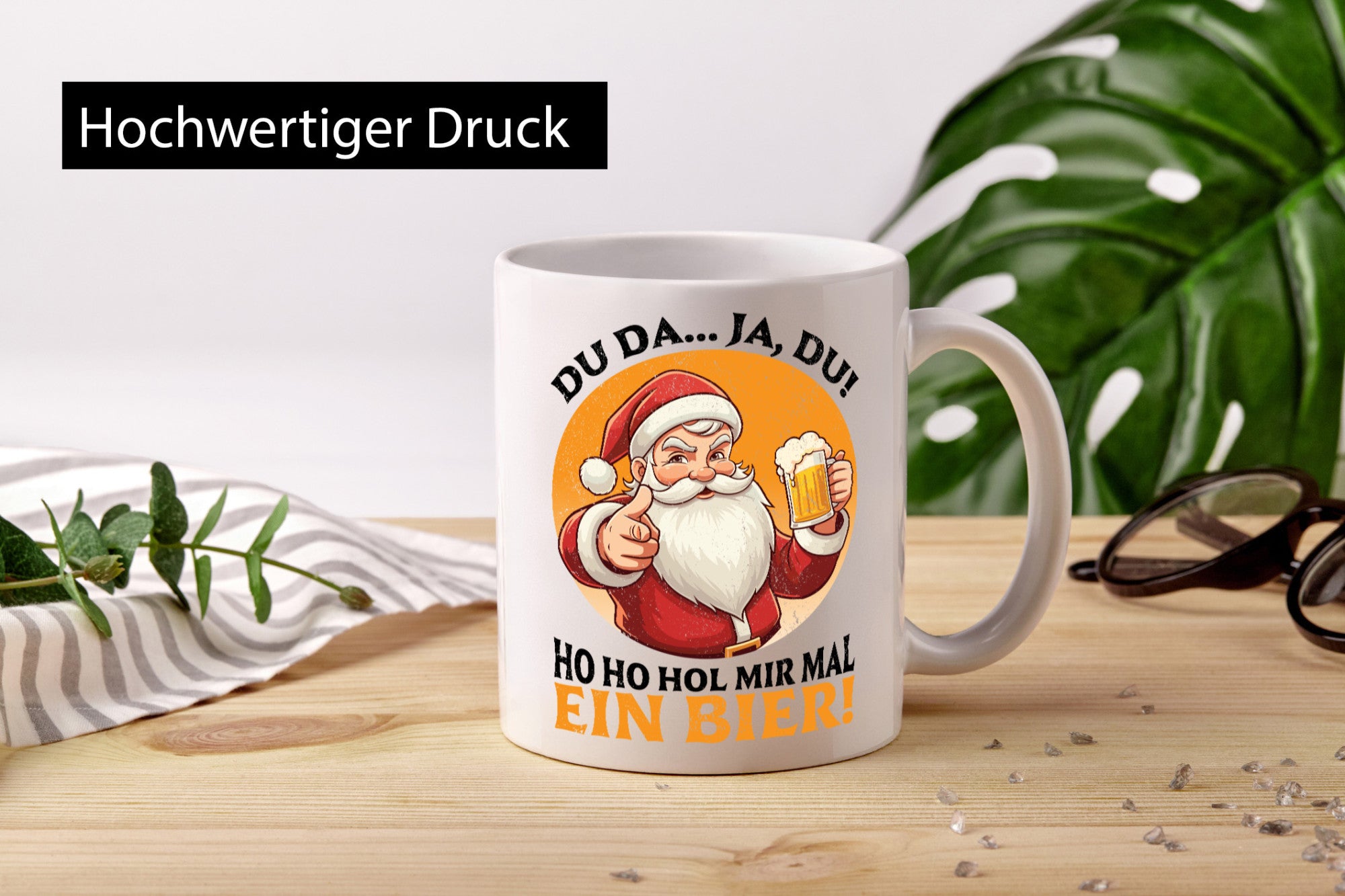 Hol mir mal ein Bier | Ugly Christmas Santa lustig Humor Geschenkidee Geschenk