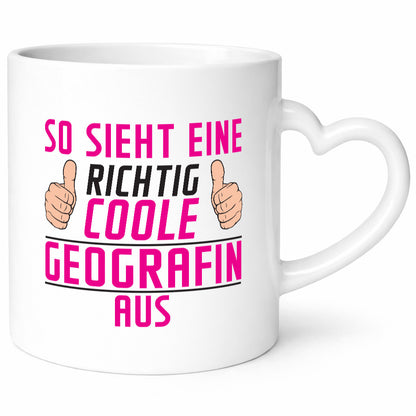 Richtig Coole Geografin | Geografie Geschenkidee Humor Tasse