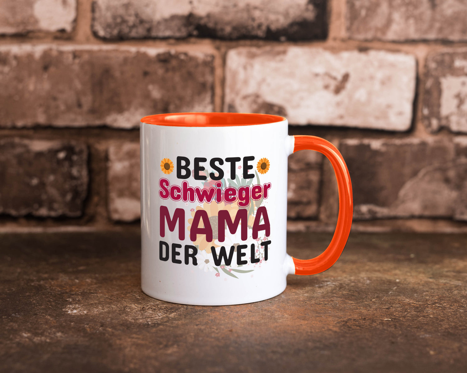 Beste Schwiegermama | Schwiegermutter Tasse Blumen Humor Familie Geschenkidee