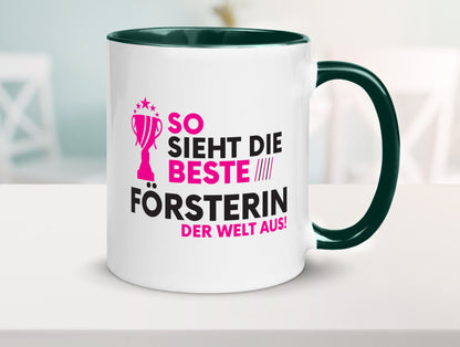 Die Weltbeste Försterin | Forst Arbeit Humor Kollegen Büro Geschenkidee Tasse