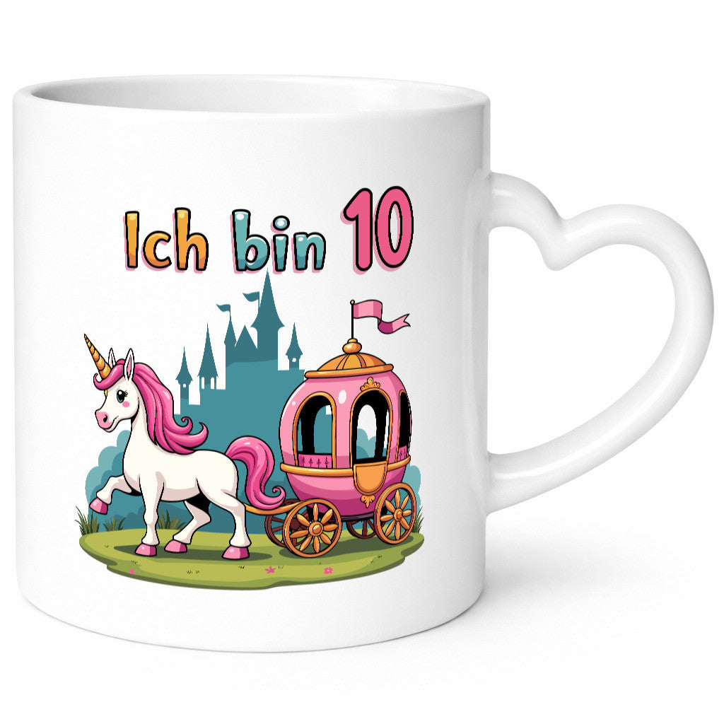 10. Geburtstag | Prinzessin in Kutsche Einhorn lustig Geschenkidee Geschenk
