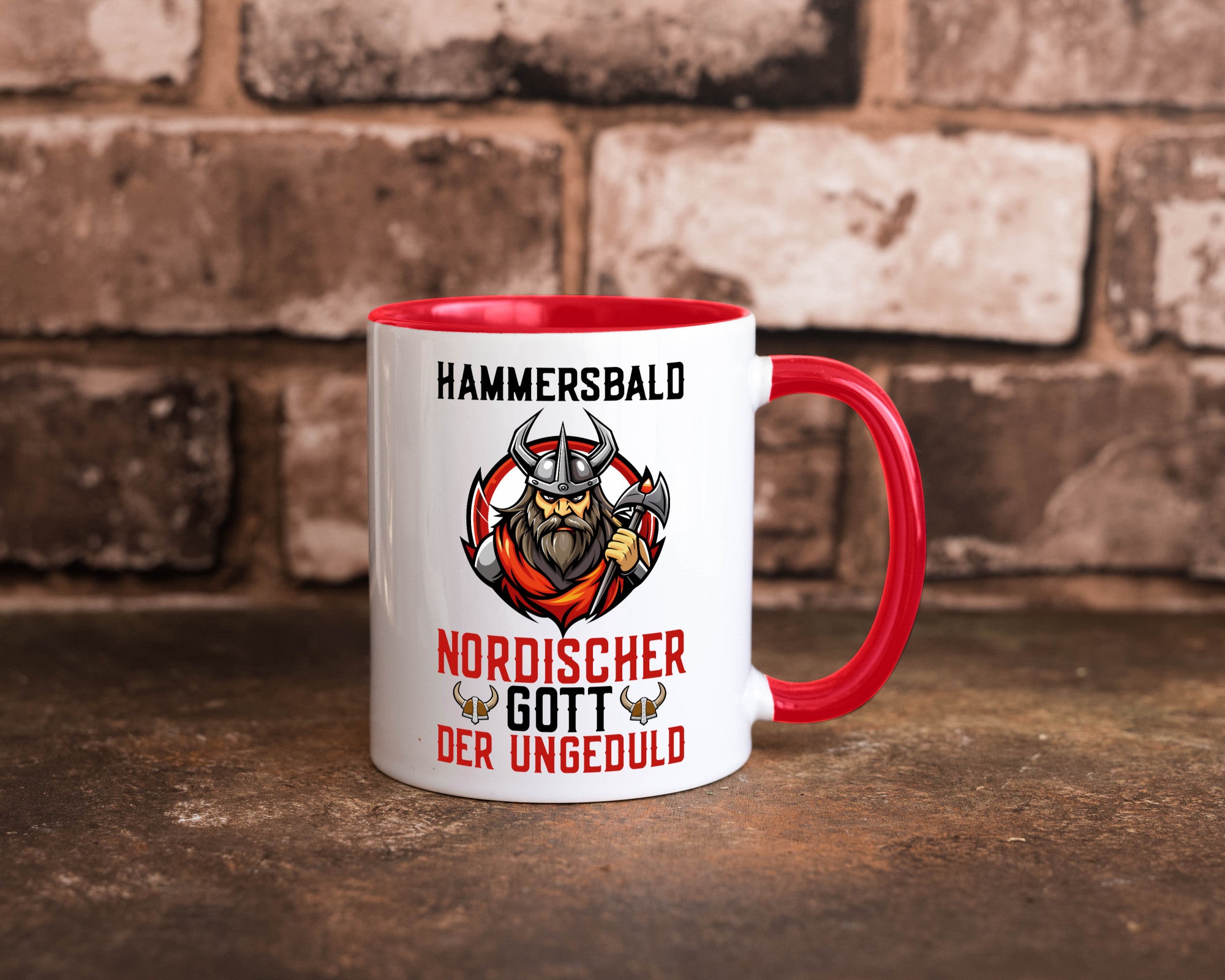 Hammersbald Nordischer Gott der ungeduld Humor Geschenkidee Tasse