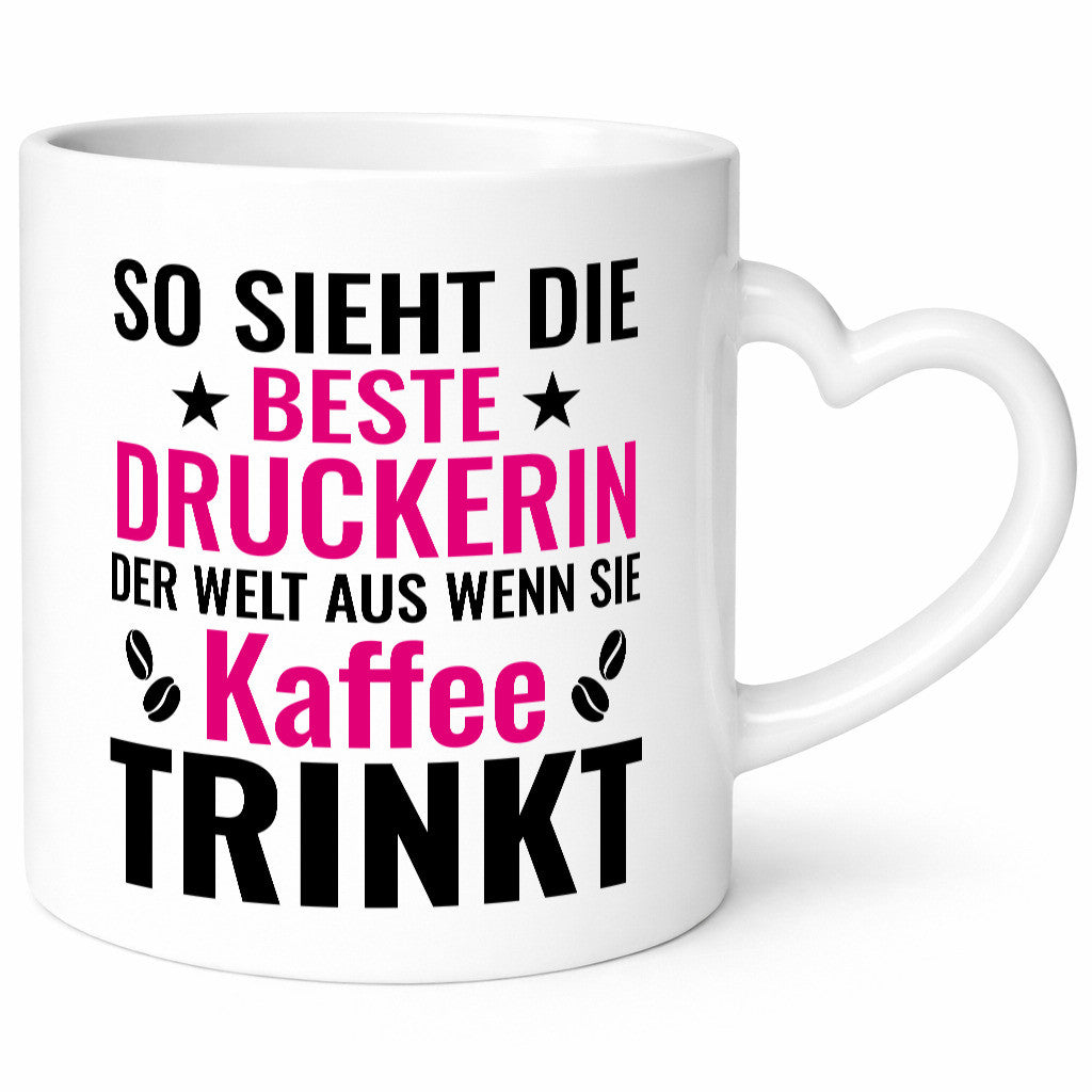 Kaffee trinkt: Druckerin | Druckerei Print Medien lustig Humor Geschenkidee