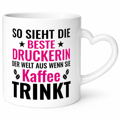 Kaffee trinkt: Druckerin | Druckerei Print Medien lustig Humor Geschenkidee
