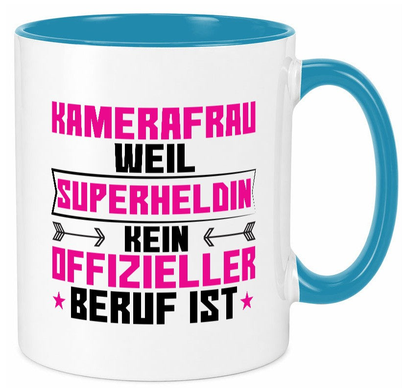 Superheldin Kamerafrau | Kamera lustig Humor Geschenkidee Geschenk Tasse