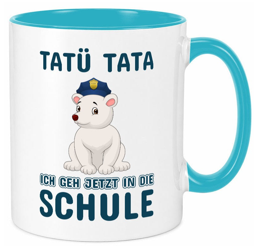 Polizei Eisbär | Tatü Tata Einschulung Tasse Schule lustig Humor Geschenkidee