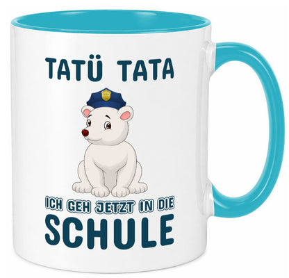Polizei Eisbär | Tatü Tata Einschulung Tasse Schule lustig Humor Geschenkidee