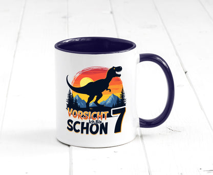 7. Geburtstag | 7 Jahre Dinosaurier v2 Geschenk Geschenkidee lustiger Spruch