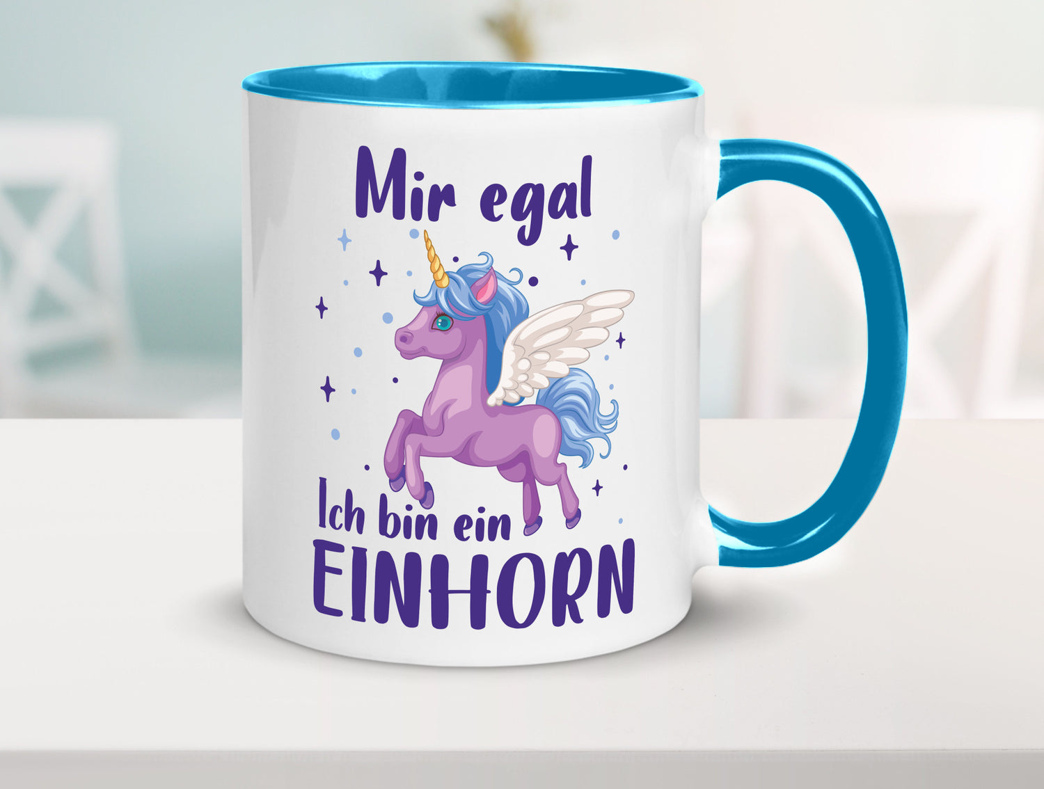 Mir egal, ich bin ein Einhorn | lustig Humor Geschenkidee Geschenk Tasse