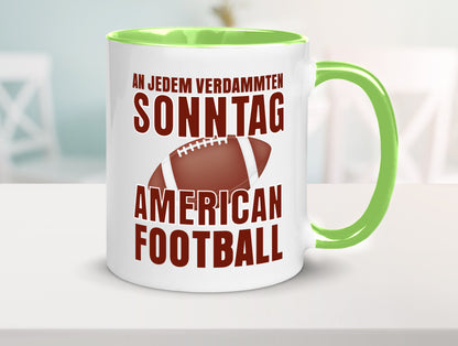 American Football | Sportfan Motiv jeden Sonntag Humor Geschenkidee Tasse
