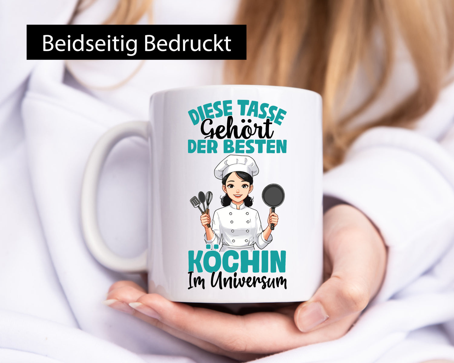 Im Universum: Köchin | Chefköchin Chefkoch lustig Arbeit Kollegen Büro Geschenk