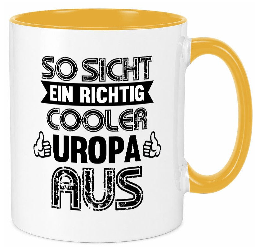 So sieht ein cooler uropa aus | Enkel lustiger Spruch Geschenk Familie Tasse