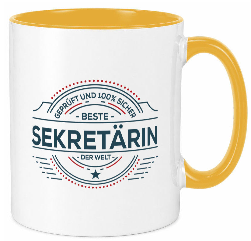 Geprüft und sicher: Sekretärin | Büro Geschenk Arbeit Kollegen lustiger Spruch