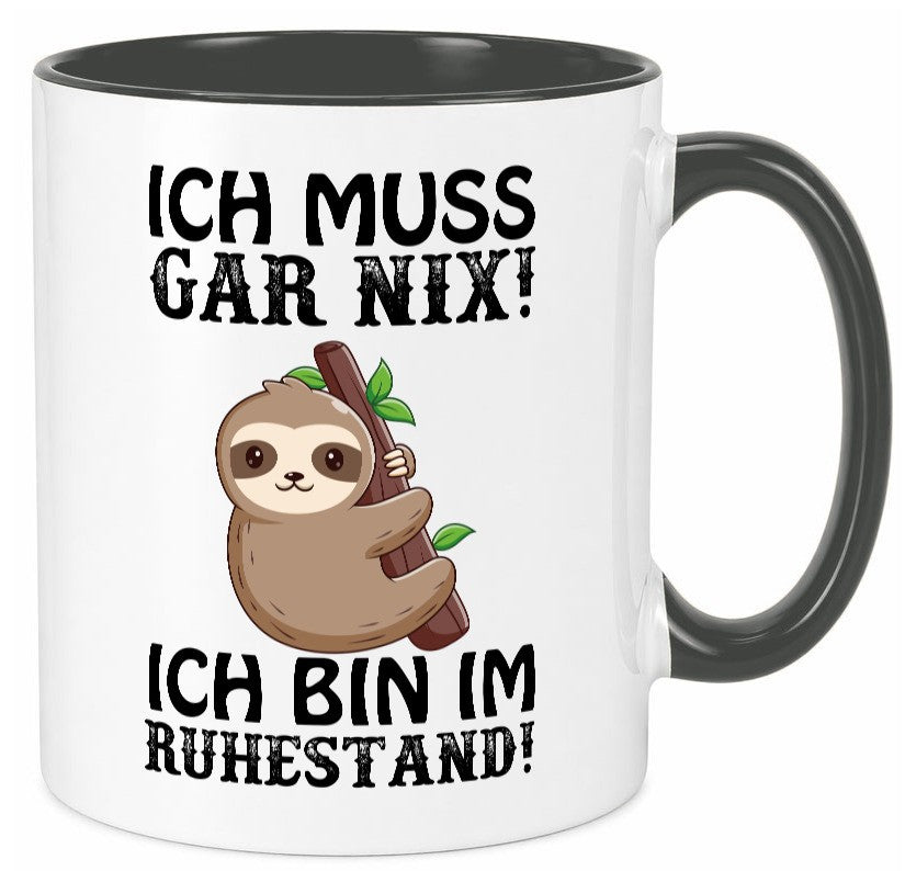 Ich bin im Ruhestand Humor Jubiläum Geschenkidee Tasse