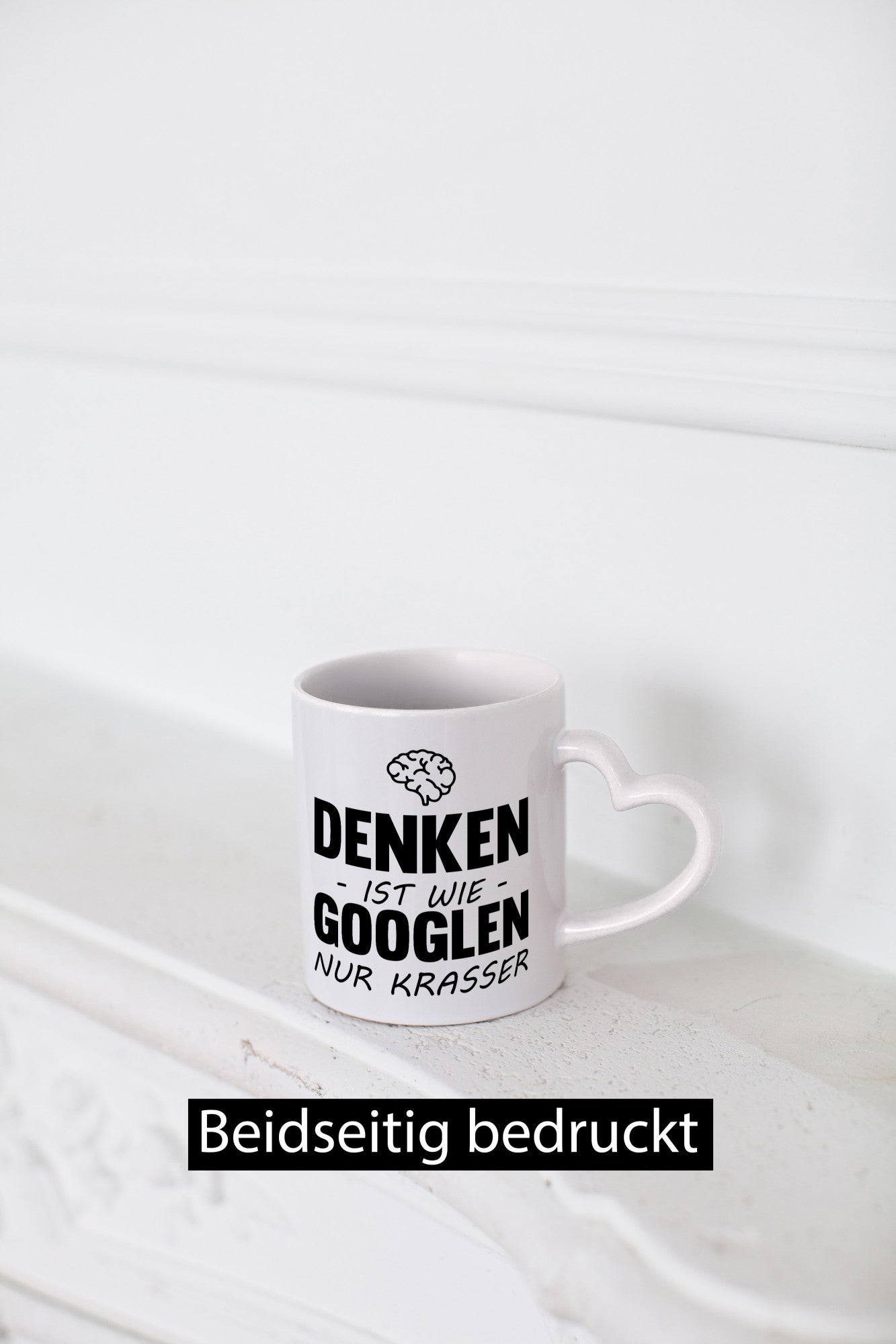 Denken ist wie Googeln, nur krasser – lustig, Humor, Geschenkidee, Geschenk, Tasse