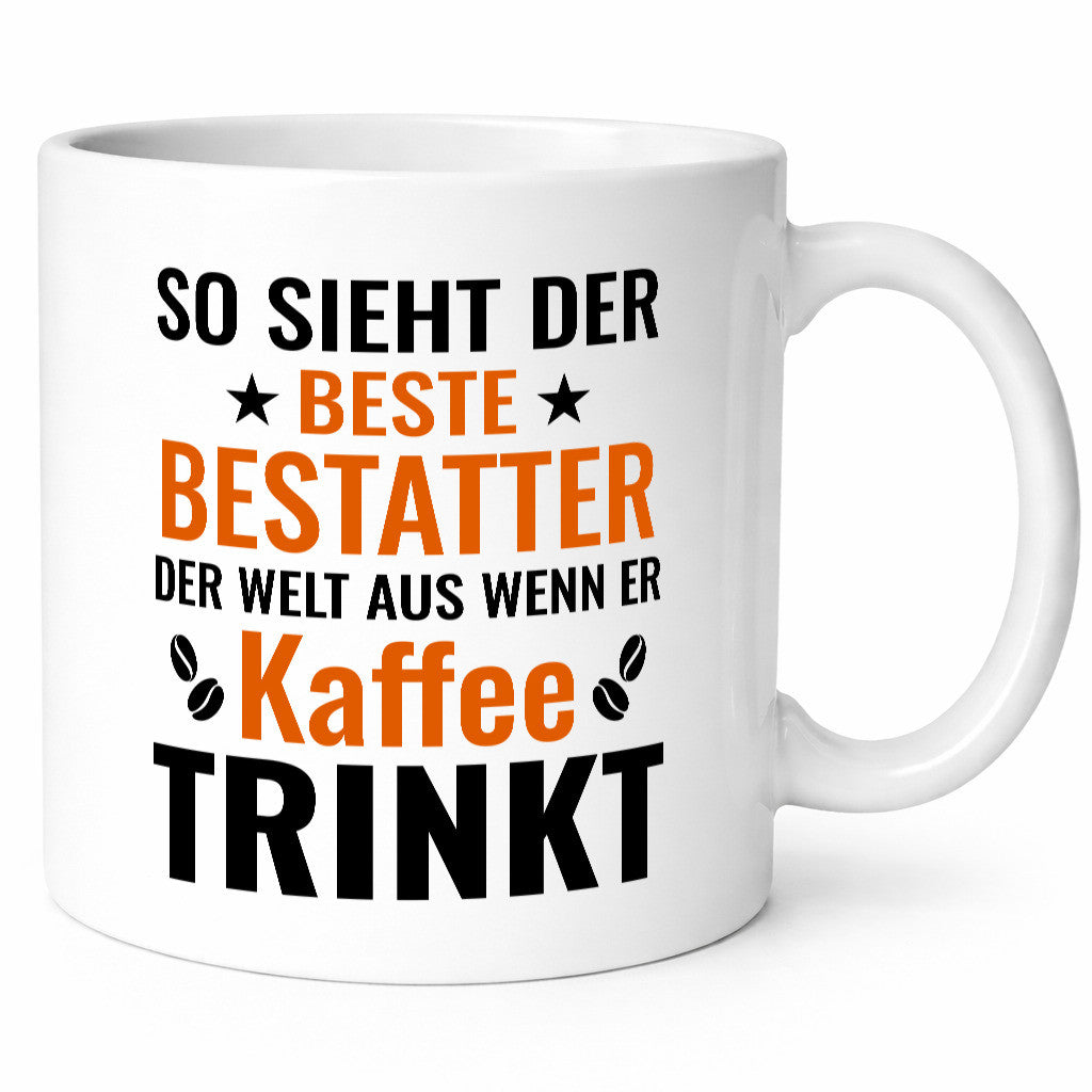 Kaffee trinkt: Bestatter | Bestattung Totengräber lustig Humor Geschenkidee