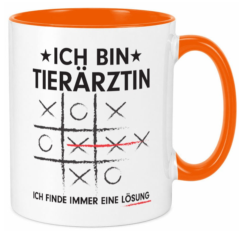 Löse Probleme: Tierärztin | Mediziner Tiermedizin v3 Geschenkidee Tierliebhaber Tasse