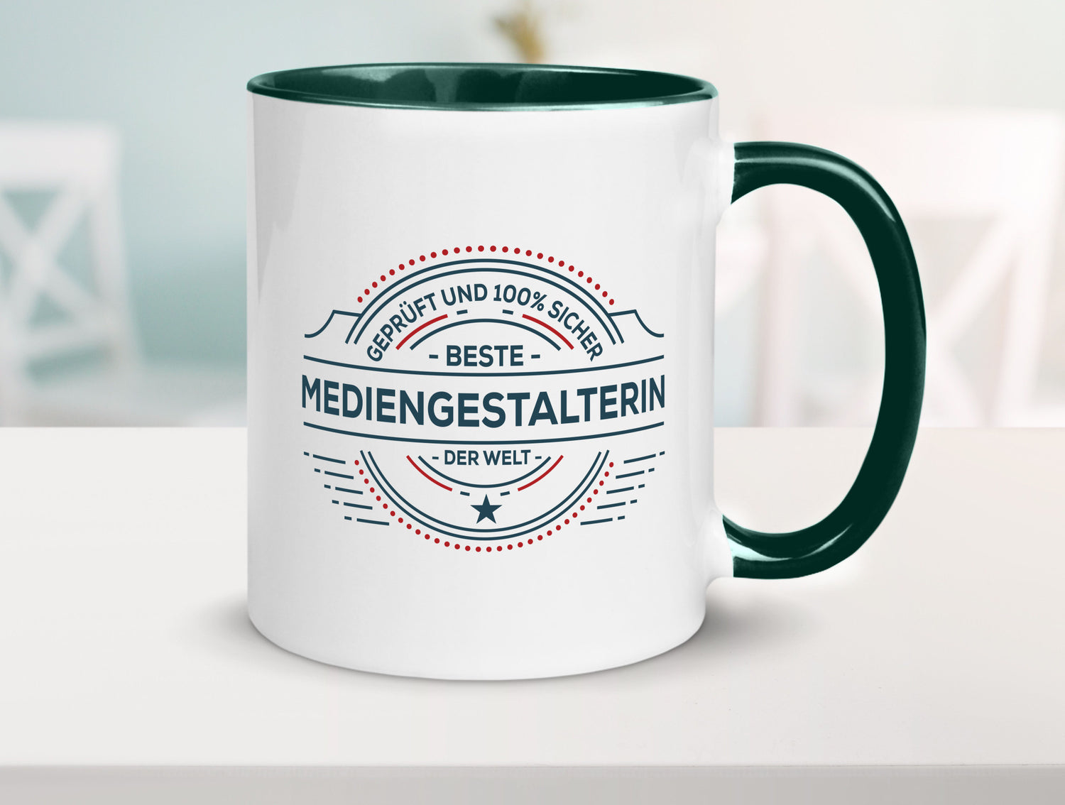 Geprüft und sicher: Mediengestalterin | Medien lustiger Spruch Geschenk Humor