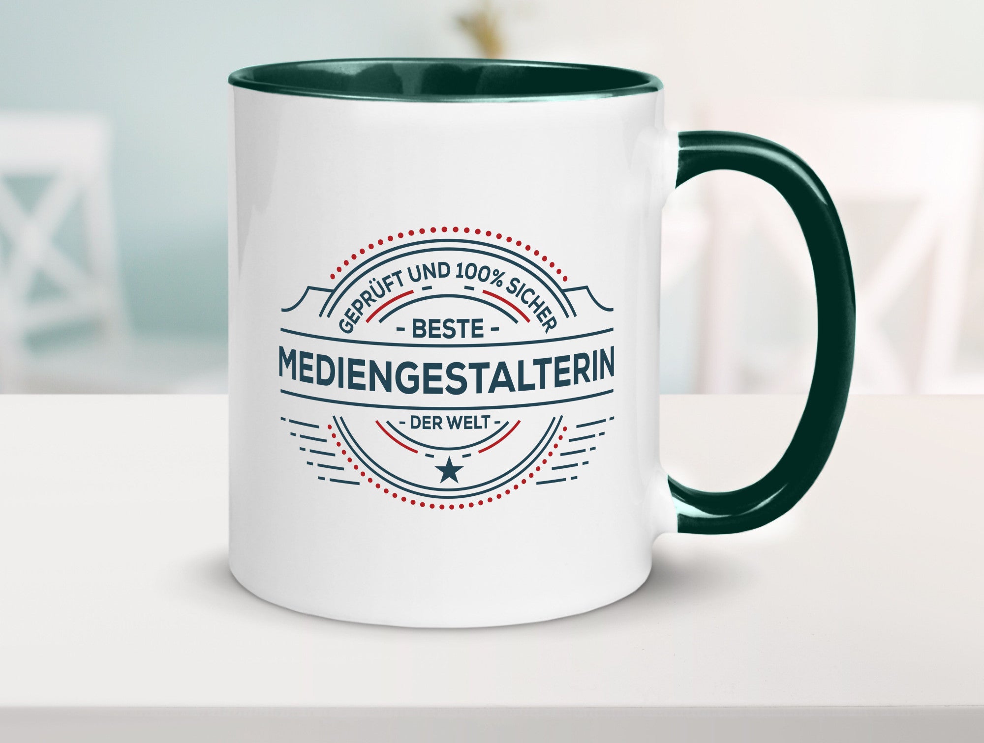 Geprüft und sicher: Mediengestalterin | Medien lustiger Spruch Geschenk Humor
