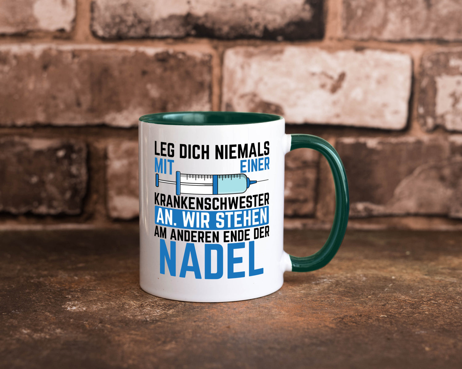 Krankenschwester anlegen | Nadel Spritze Klinik Spruch Geschenkidee Humor Tasse