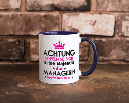 Seine Majestät Managerin | Management lustig Humor Geschenkidee Geschenk Tasse