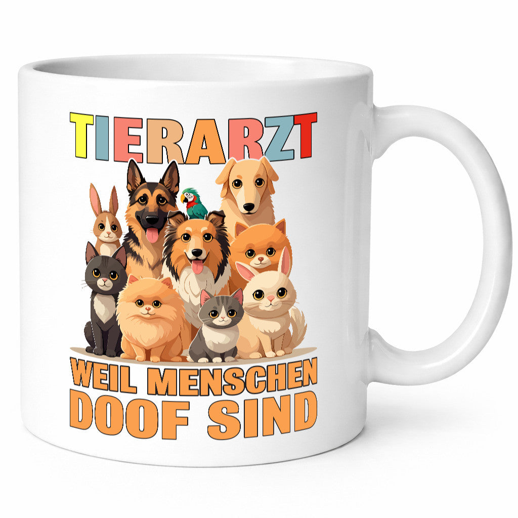 Tierarzt weil Menschen doof sind | Tierärztin lustig Tierliebhaber Humor