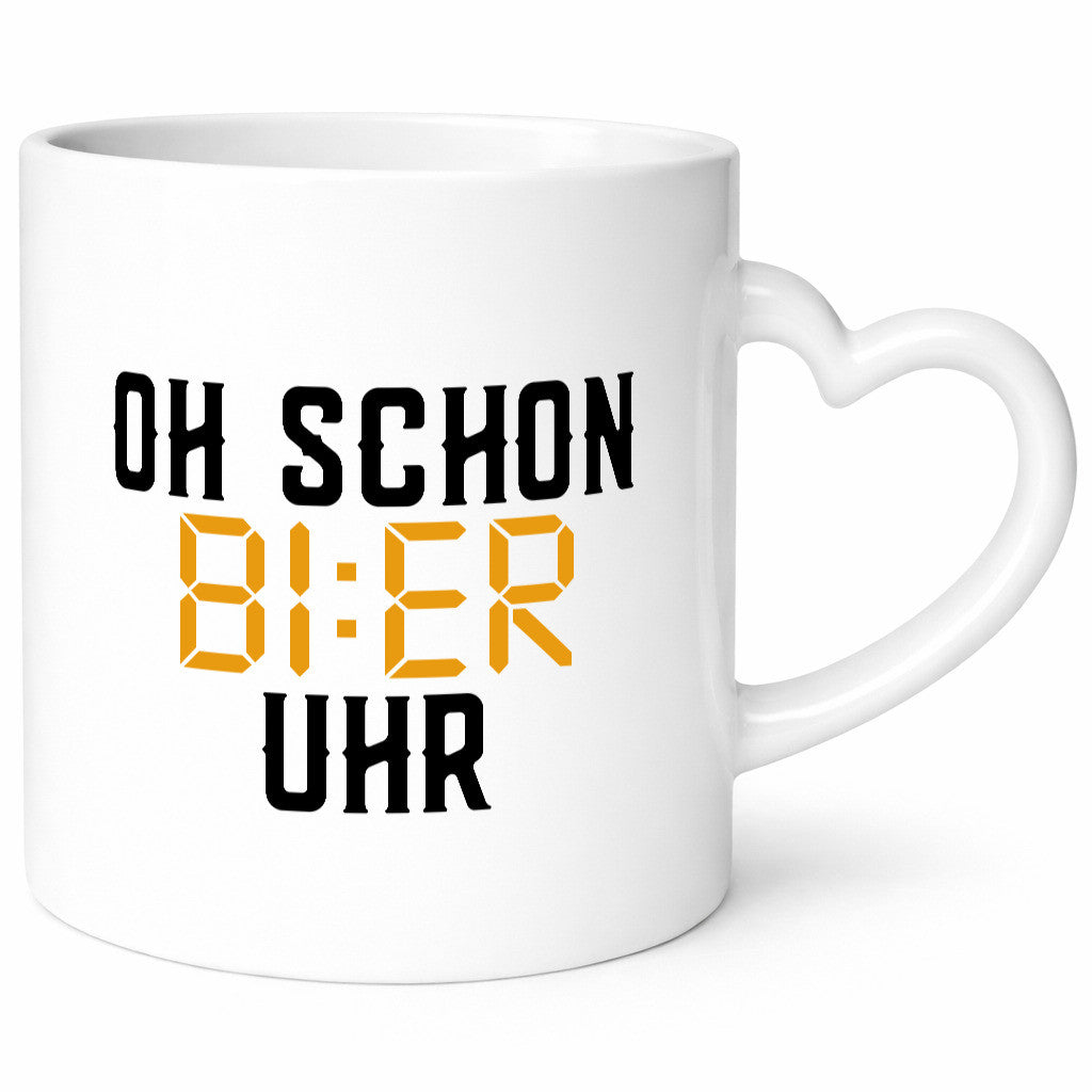 Oh schon Bier Uhr | Biertrinker Party Feiern Pils Humor Geschenkidee Tasse