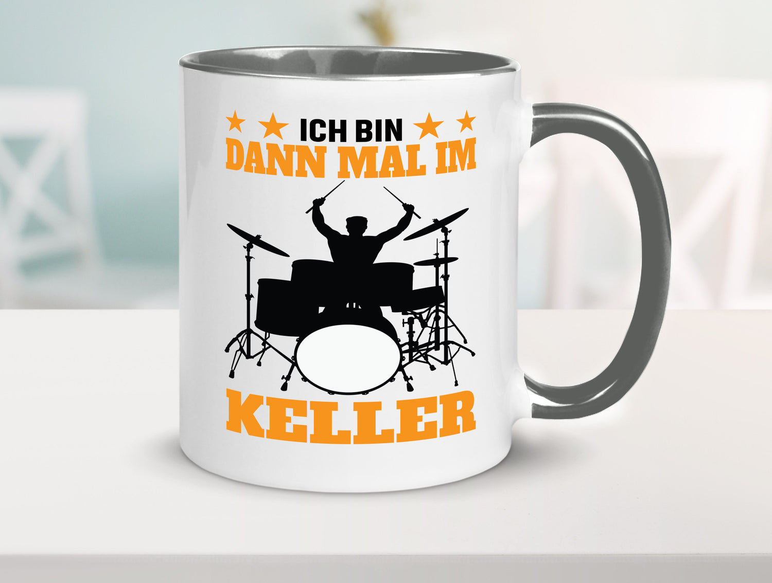 Ich bin dann mal im keller | Schlagzeug Musiker Musik lustig Humor Geschenkidee