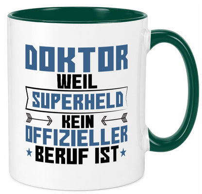Superheld Doktor | Doktorand Doktortitel lustiger Spruch Geschenk Humor Tasse