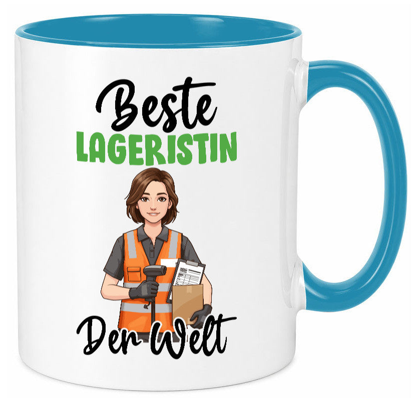 Beste Lageristin | Beruf Lager Arbeiterin v2 Geschenkidee Arbeit Kollegen Büro Tasse